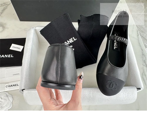 C H A N E L 샤넬 cc로고 메리제인 슈즈 그레워머 세트 신발 18번 이미지