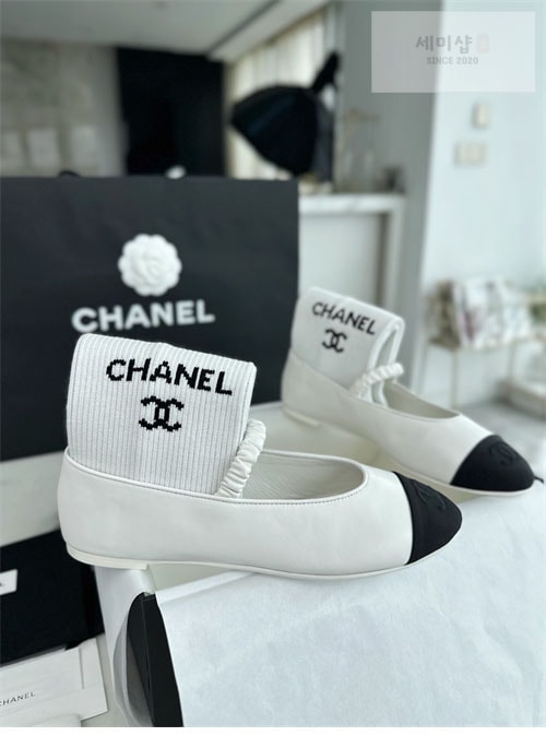 C H A N E L 샤넬 cc로고 메리제인 슈즈 그레워머 세트 신발 22번 이미지