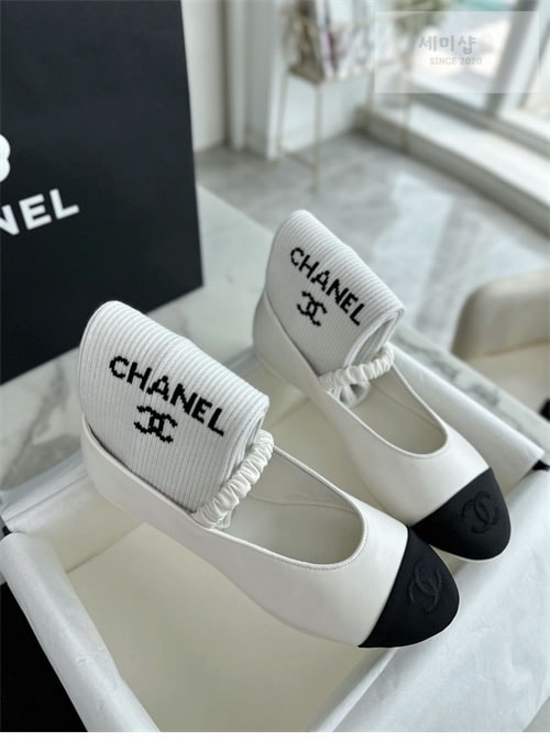 C H A N E L 샤넬 cc로고 메리제인 슈즈 그레워머 세트 신발 24번 이미지