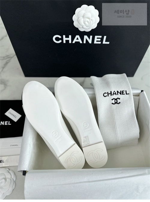 C H A N E L 샤넬 cc로고 메리제인 슈즈 그레워머 세트 신발 32번 이미지