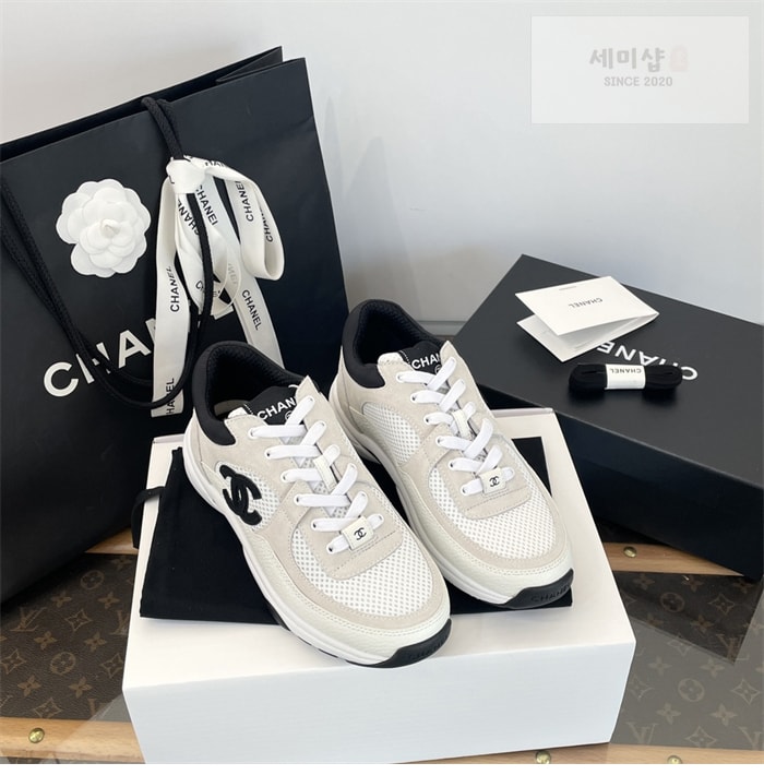 C H A N E L 샤넬 cc로고 메쉬 테니스 여성 스니커즈 신발 26번 이미지
