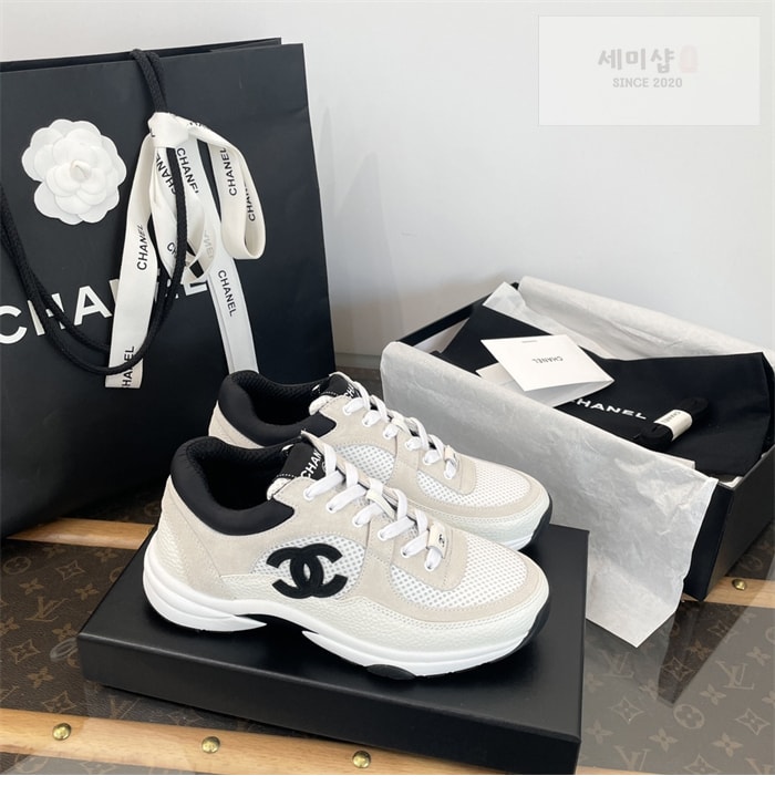 C H A N E L 샤넬 cc로고 메쉬 테니스 여성 스니커즈 신발 4번 이미지