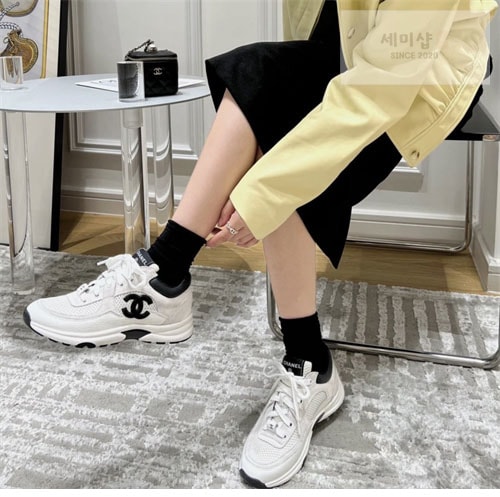 C H A N E L 샤넬 cc로고 메쉬 테니스 여성 스니커즈 신발 3번 이미지