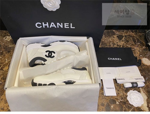 C H A N E L 샤넬 cc로고 메쉬 테니스 여성 스니커즈 신발 5번 이미지