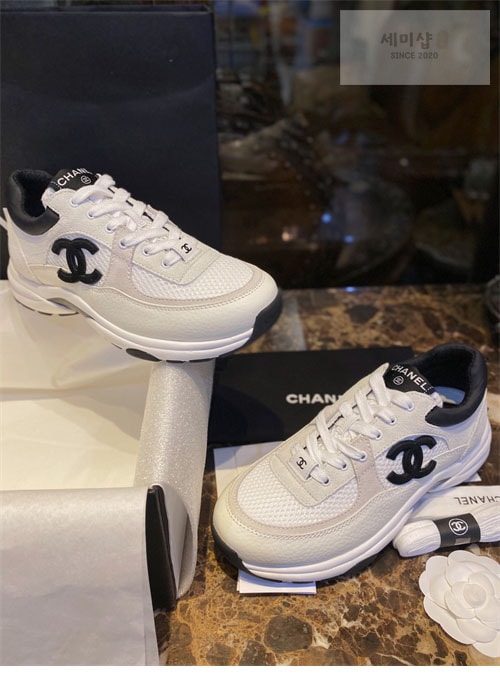 C H A N E L 샤넬 cc로고 메쉬 테니스 여성 스니커즈 신발 7번 이미지