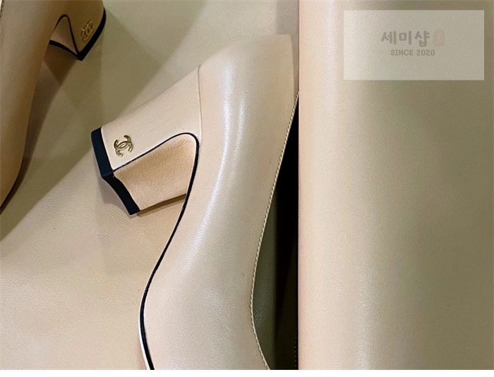 C H A N E L 샤넬 cc로고 통굽 펌프스 신발 14번 이미지