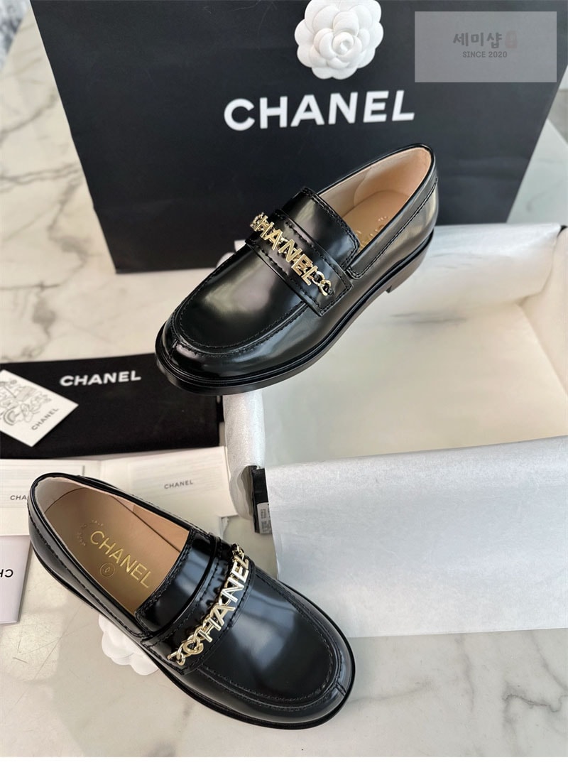 C H A N E L 샤넬 cc 로고 체인 모카신 로퍼 신발 5번 이미지