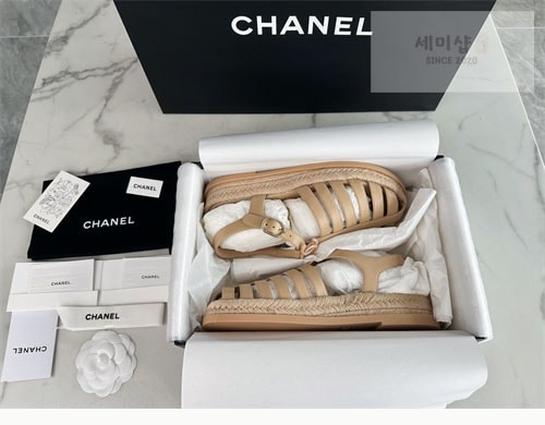 C H A N E L 24s 샤넬 크루즈 캐쥬얼 가죽 로마 슬링백 샌들 신발 2번 이미지