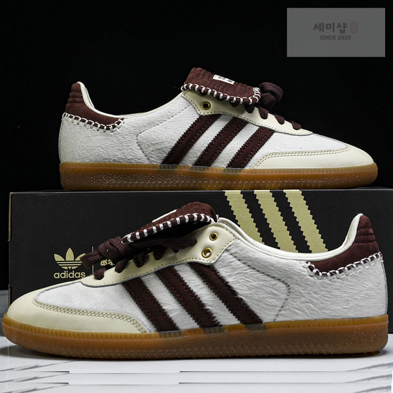 Adidas 아디다스x웨일즈보너 포니 토널 삼바 크림 화이트 미스테리 브라운 스니커즈 신발 30번 이미지