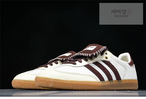 Adidas 아디다스x웨일즈보너 포니 토널 삼바 크림 화이트 미스테리 브라운 스니커즈 신발 31번 이미지