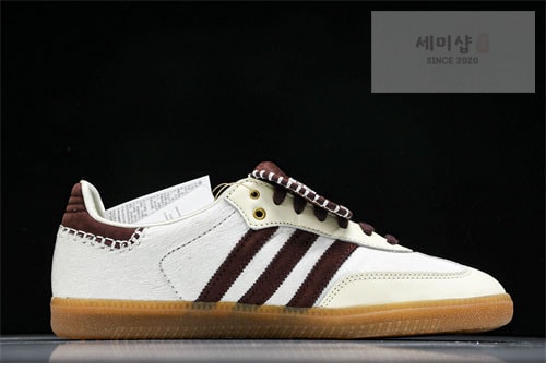 Adidas 아디다스x웨일즈보너 포니 토널 삼바 크림 화이트 미스테리 브라운 스니커즈 신발 18번 이미지