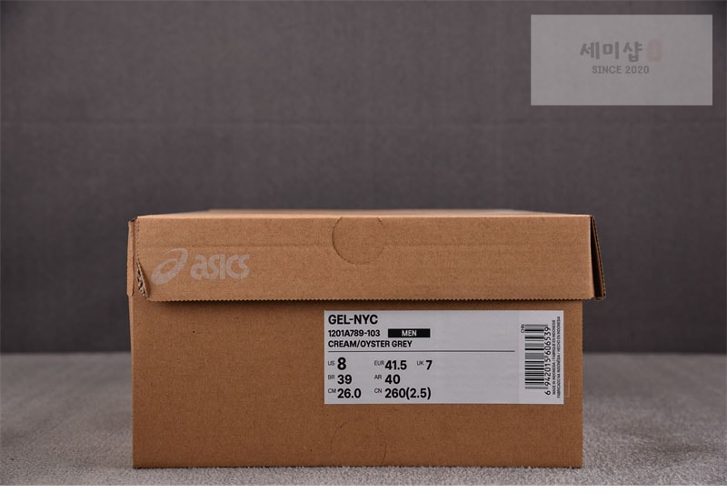 Asics 아식스 젤 NYC 오이스터 그레이 1201A789-103 신발 9번 이미지