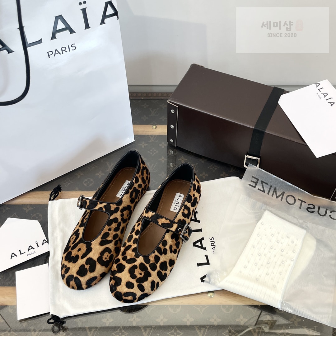 Alaia 알라리아 레오파드 발레 플랫 슈즈 신발 5번 이미지