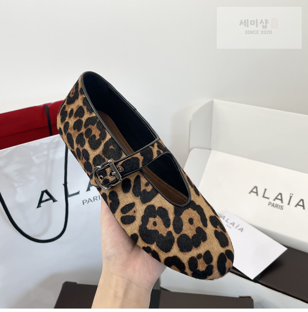 Alaia 알라리아 레오파드 발레 플랫 슈즈 신발 13번 이미지