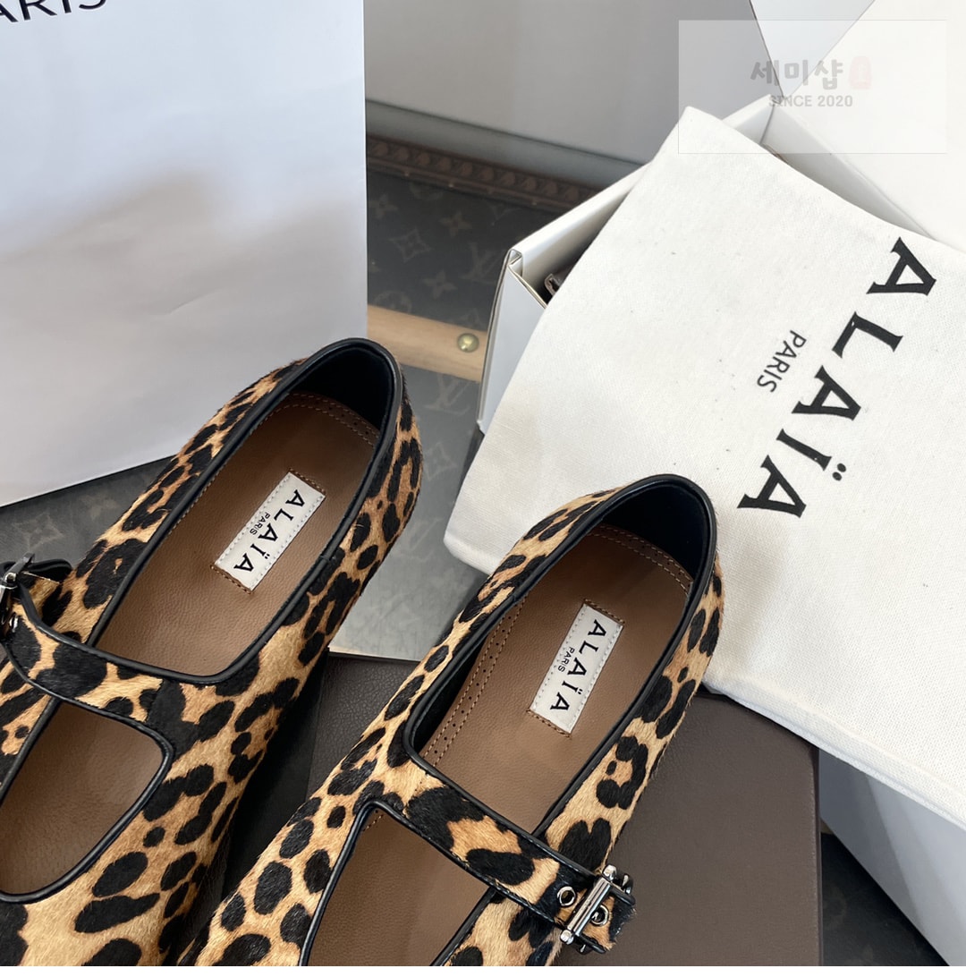 Alaia 알라리아 레오파드 발레 플랫 슈즈 신발 16번 이미지
