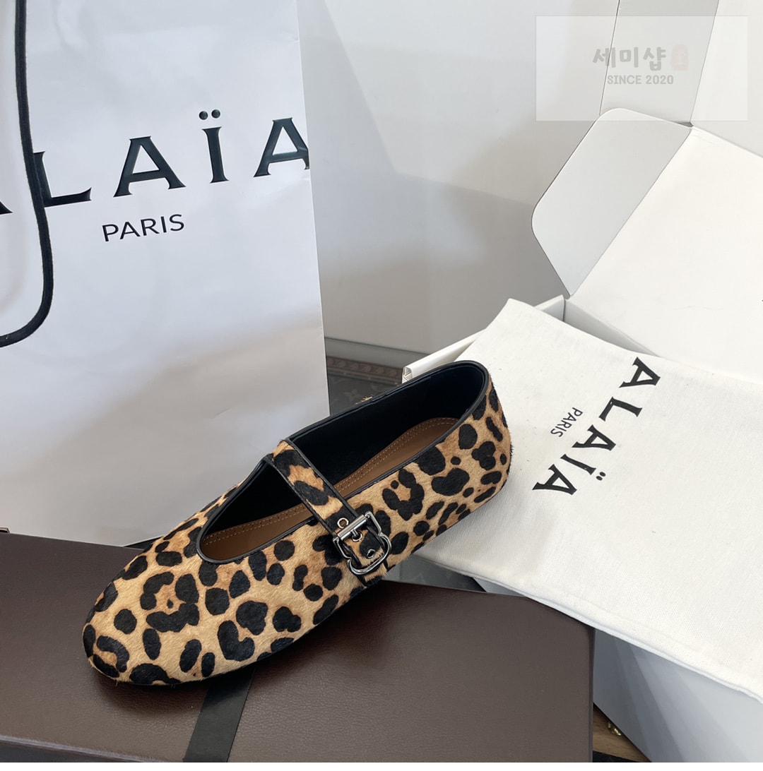 Alaia 알라리아 레오파드 발레 플랫 슈즈 신발 18번 이미지