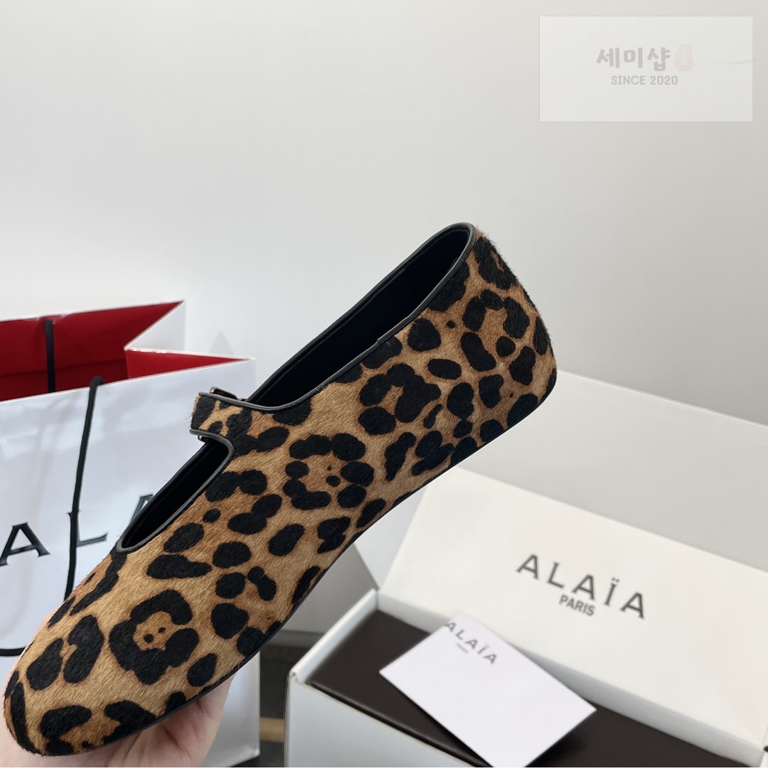 Alaia 알라리아 레오파드 발레 플랫 슈즈 신발 19번 이미지