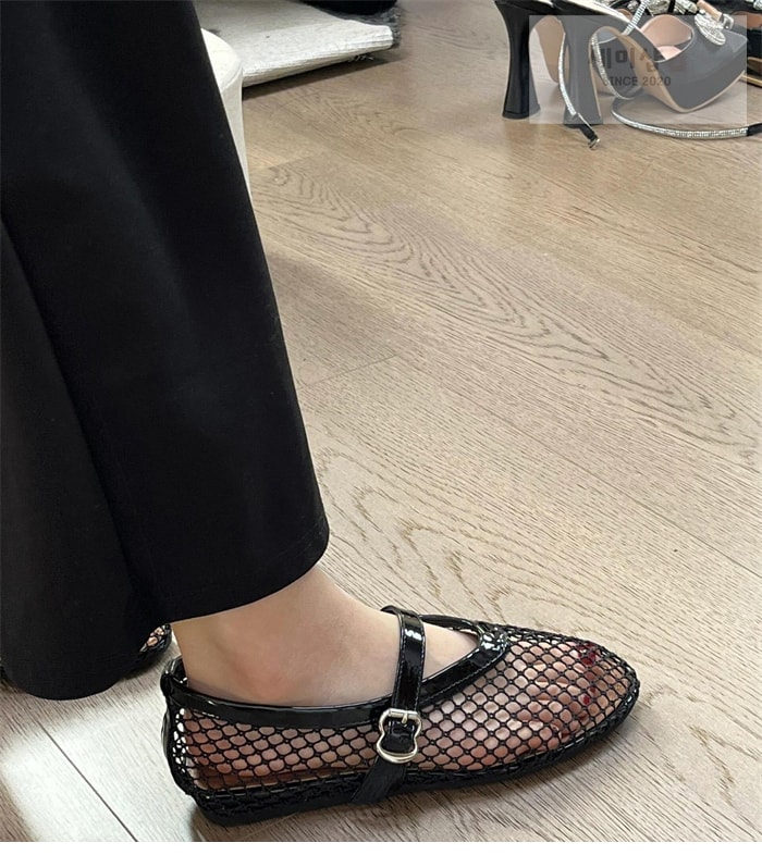 Alaia 알라이아 발레 플랫 슈즈 메쉬 신발 2번 이미지