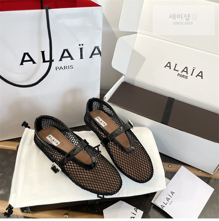 Alaia 알라이아 발레 플랫 슈즈 메쉬 신발 4번 이미지