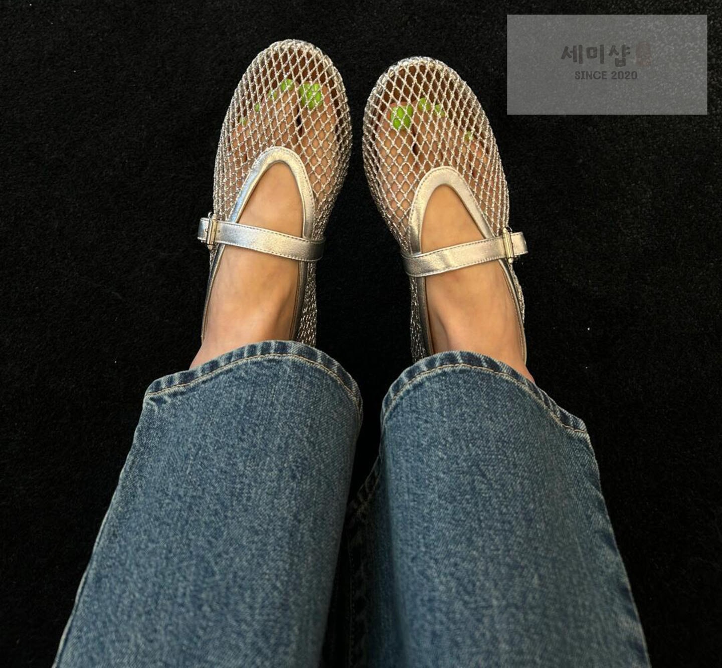 Alaia 알라이아 피시넷 발레 플랫 슈즈 신발 1번 이미지