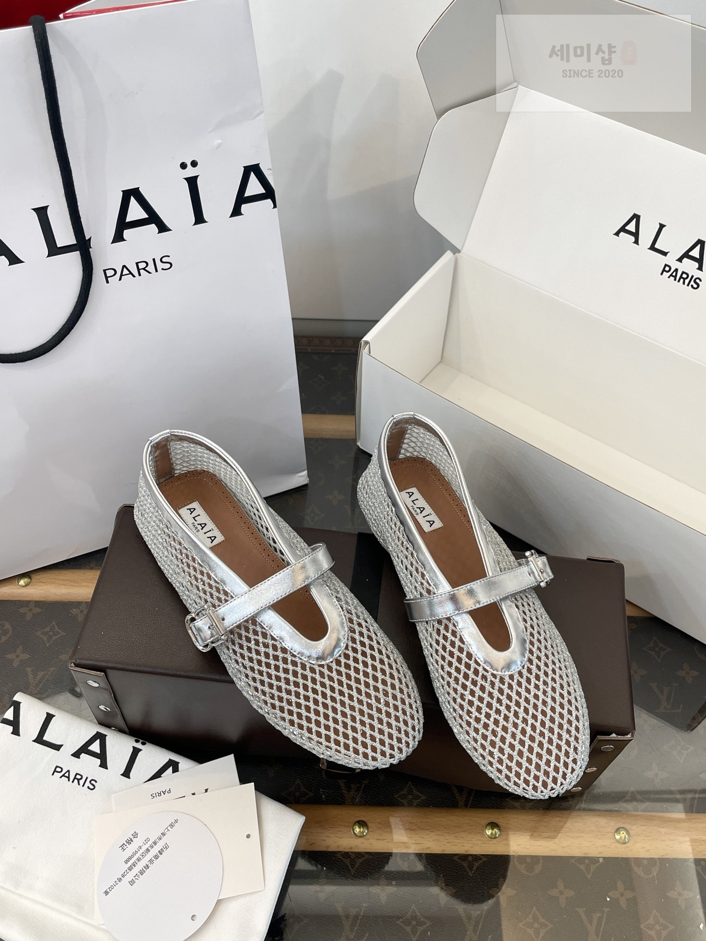 Alaia 알라이아 피시넷 발레 플랫 슈즈 신발 3번 이미지