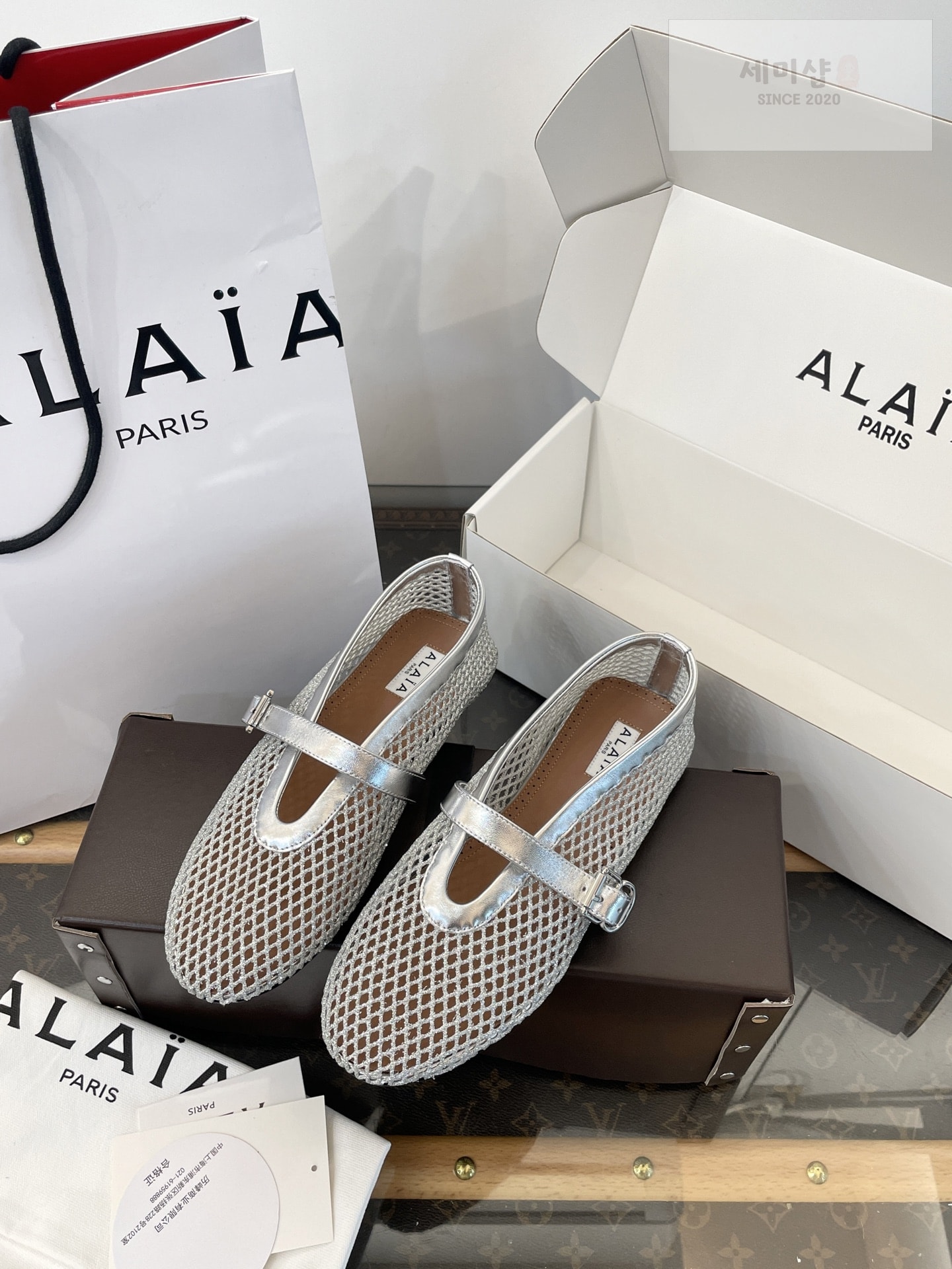 Alaia 알라이아 피시넷 발레 플랫 슈즈 신발 5번 이미지