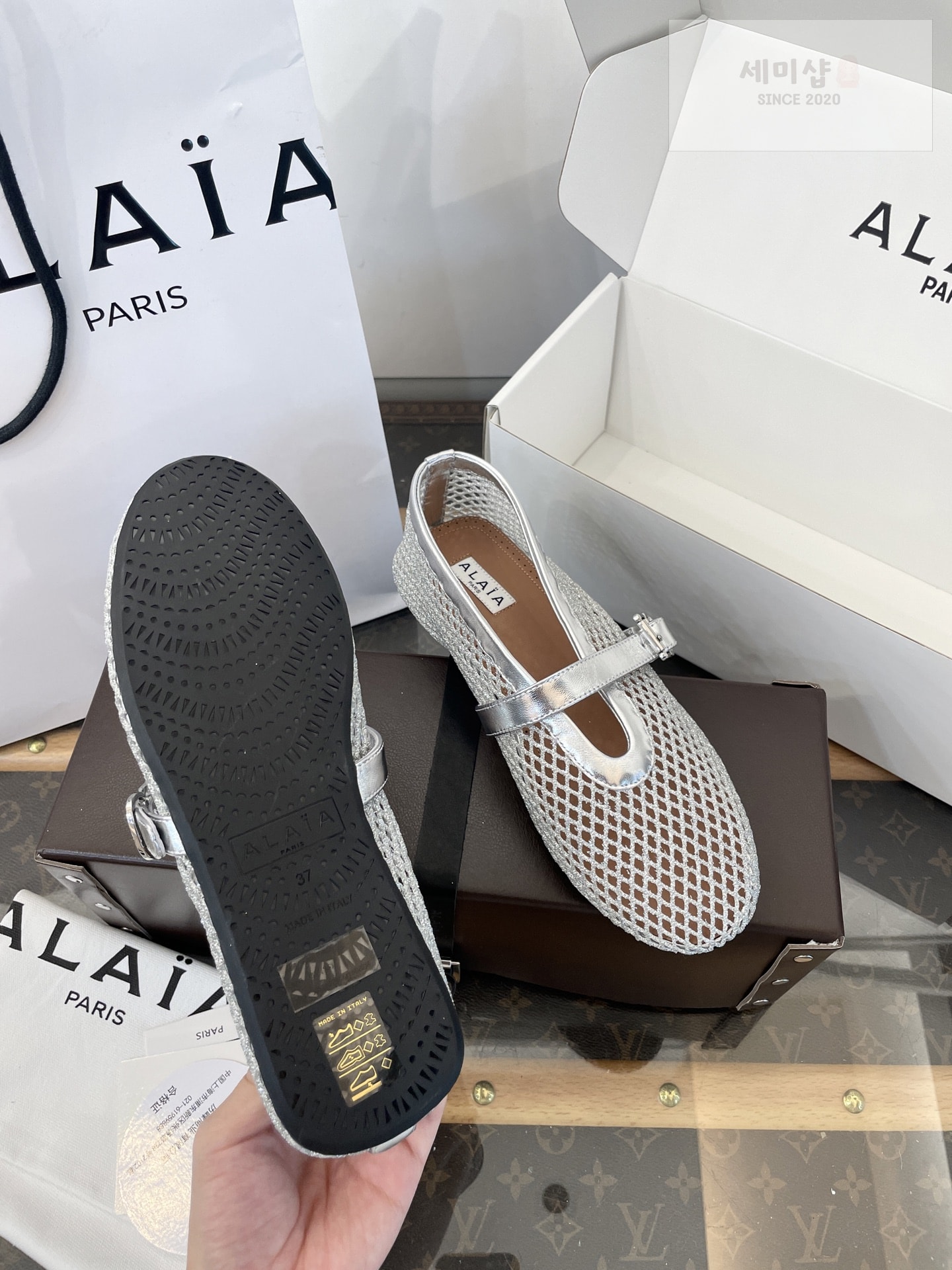 Alaia 알라이아 피시넷 발레 플랫 슈즈 신발 7번 이미지