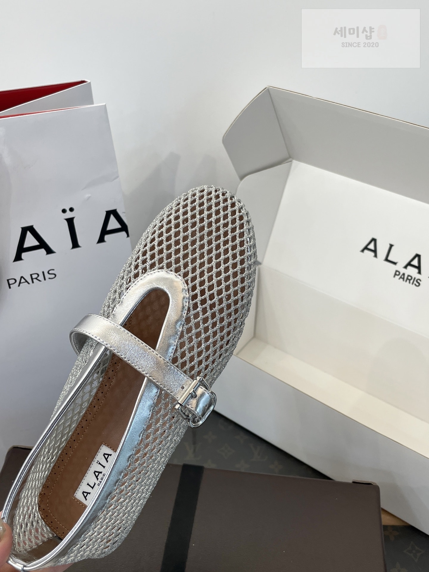 Alaia 알라이아 피시넷 발레 플랫 슈즈 신발 12번 이미지