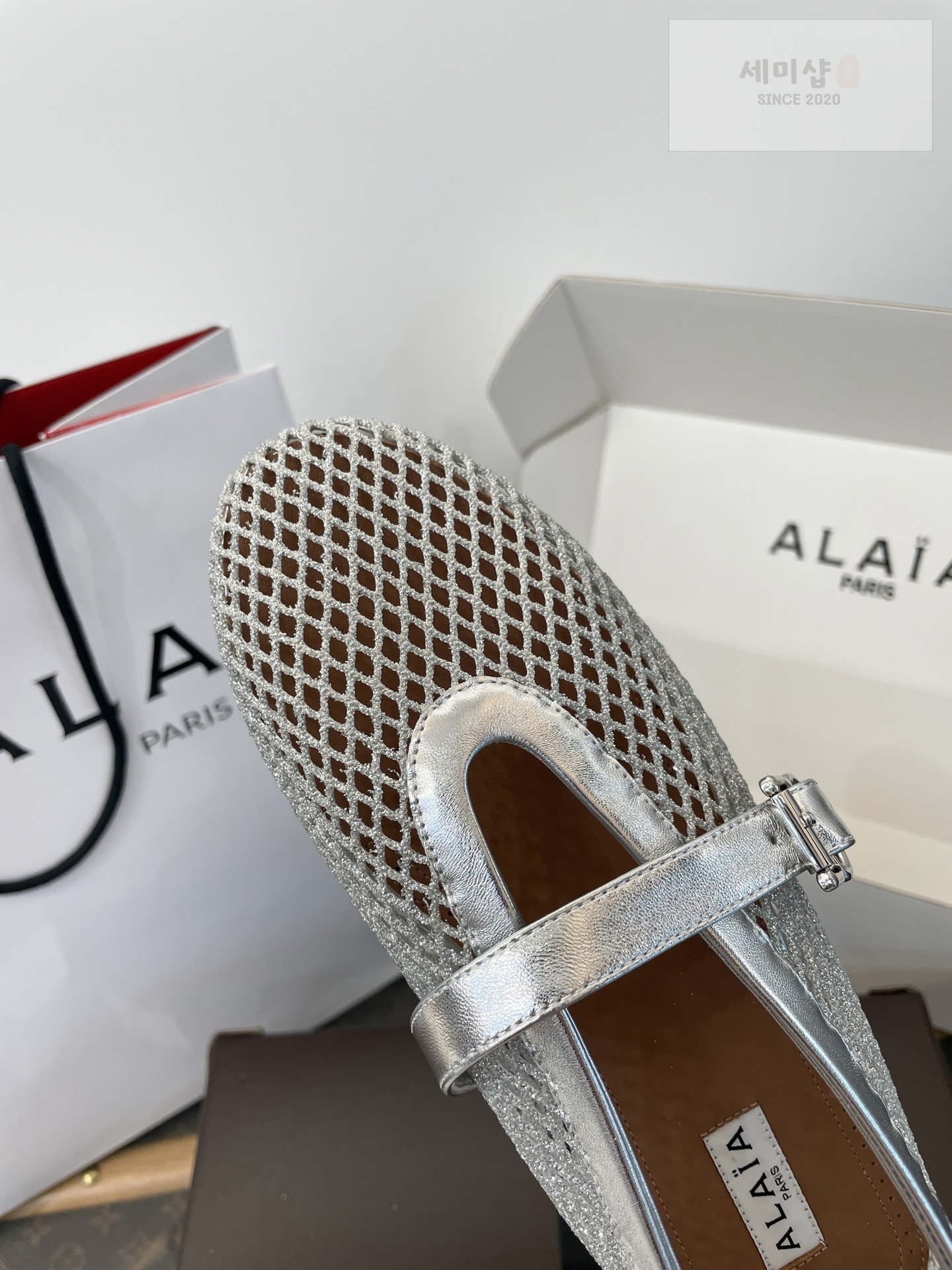Alaia 알라이아 피시넷 발레 플랫 슈즈 신발 14번 이미지