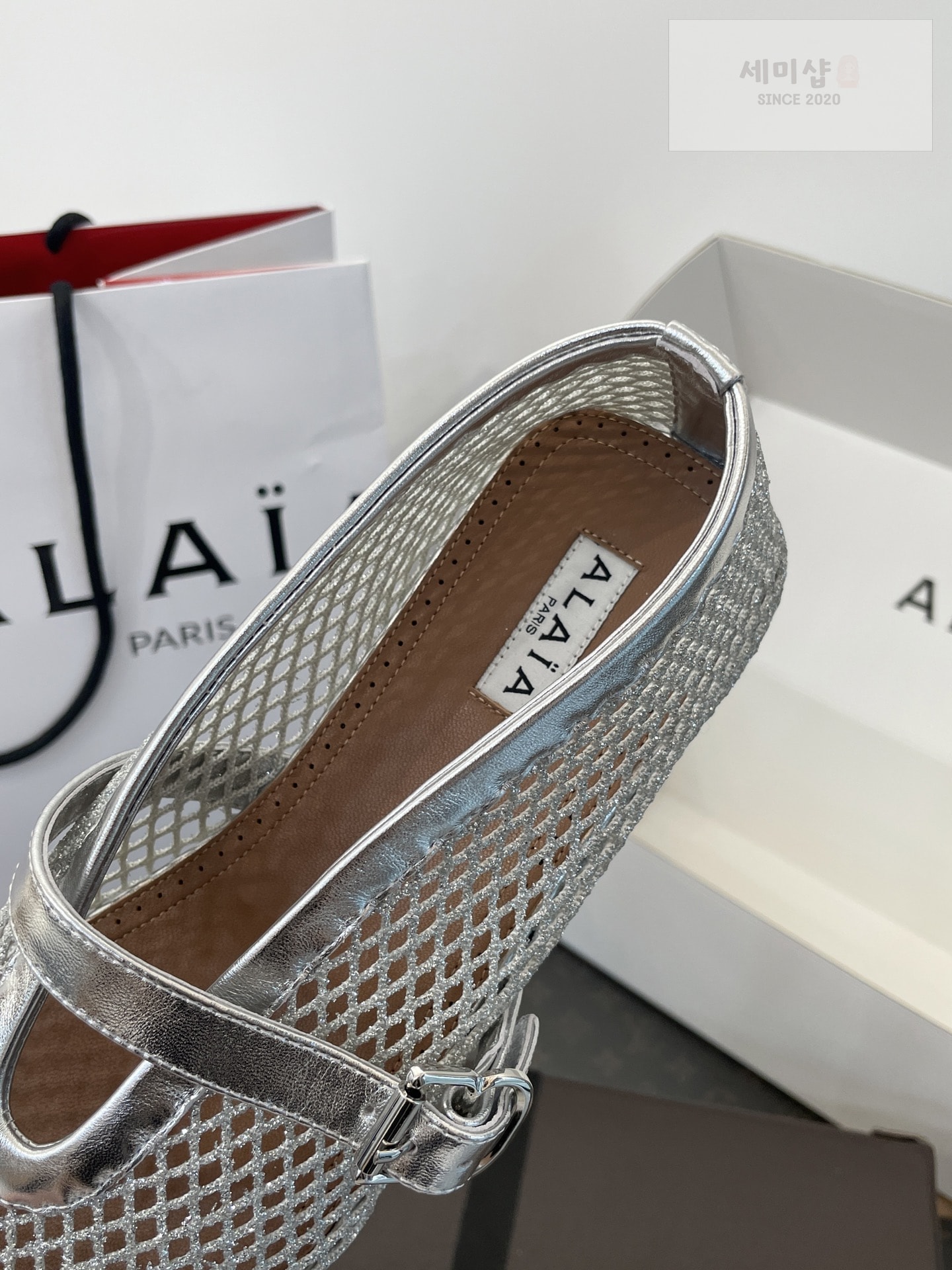 Alaia 알라이아 피시넷 발레 플랫 슈즈 신발 15번 이미지