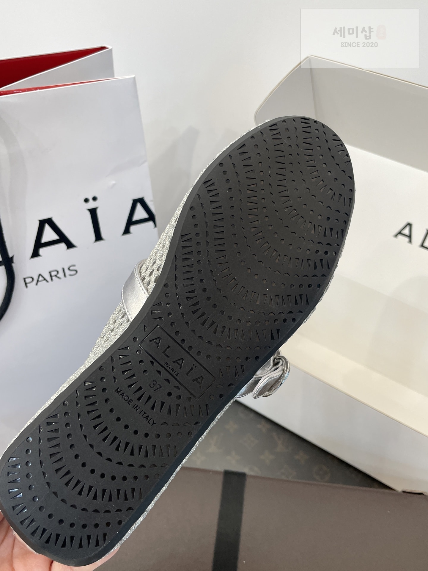 Alaia 알라이아 피시넷 발레 플랫 슈즈 신발 17번 이미지