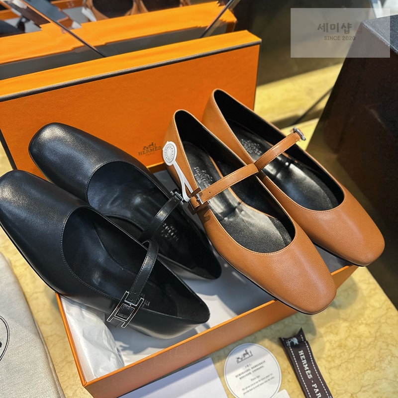 Hermes 에르메스 제인 발레플랫 슈즈 블랙 신발 6번 이미지