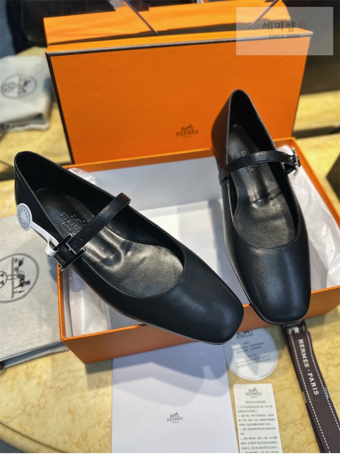 Hermes 에르메스 제인 발레플랫 슈즈 블랙 신발 25번 이미지