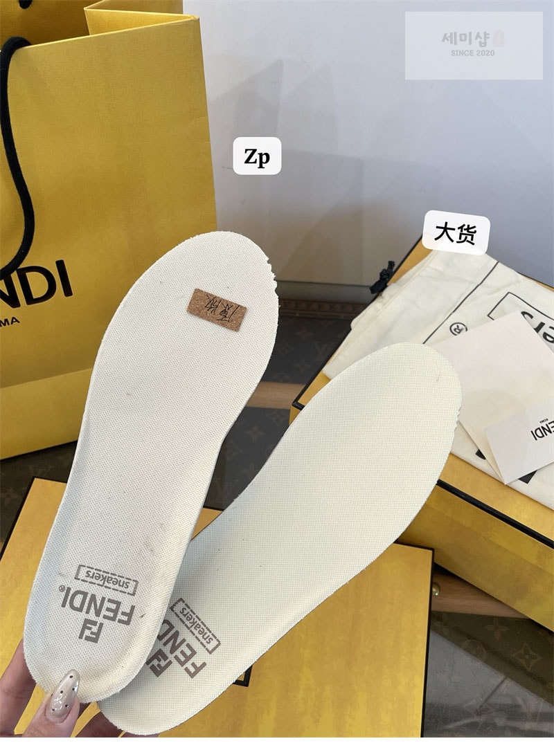 Fendi 펜디 매치 소프트 레더 로우탑 스니커즈 신발 20번 이미지