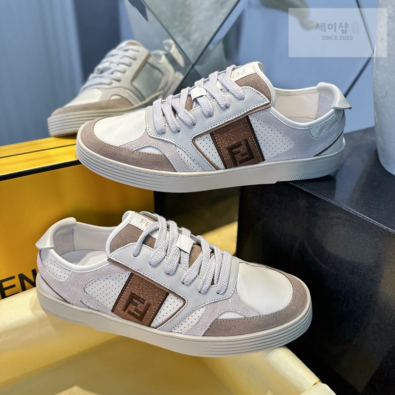 Fendi 펜디 스텝 레더 남성 스니커즈 신발 2번 이미지