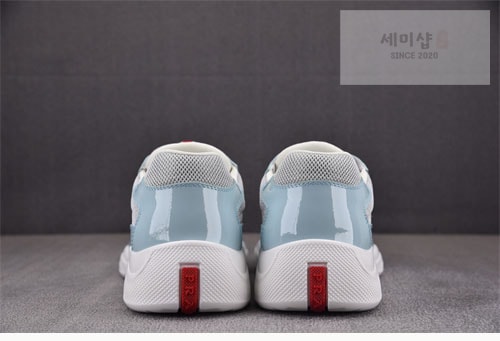 프라다 프라다 아메리카 컵 스니커즈 셀레스테/실버 신발 1번 이미지