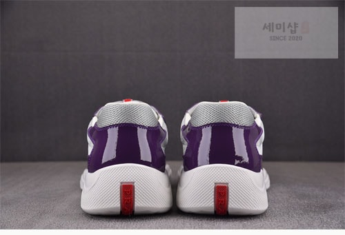 프라다 프라다 아메리카 컵 스니커즈 퍼플/실버 신발 6번 이미지