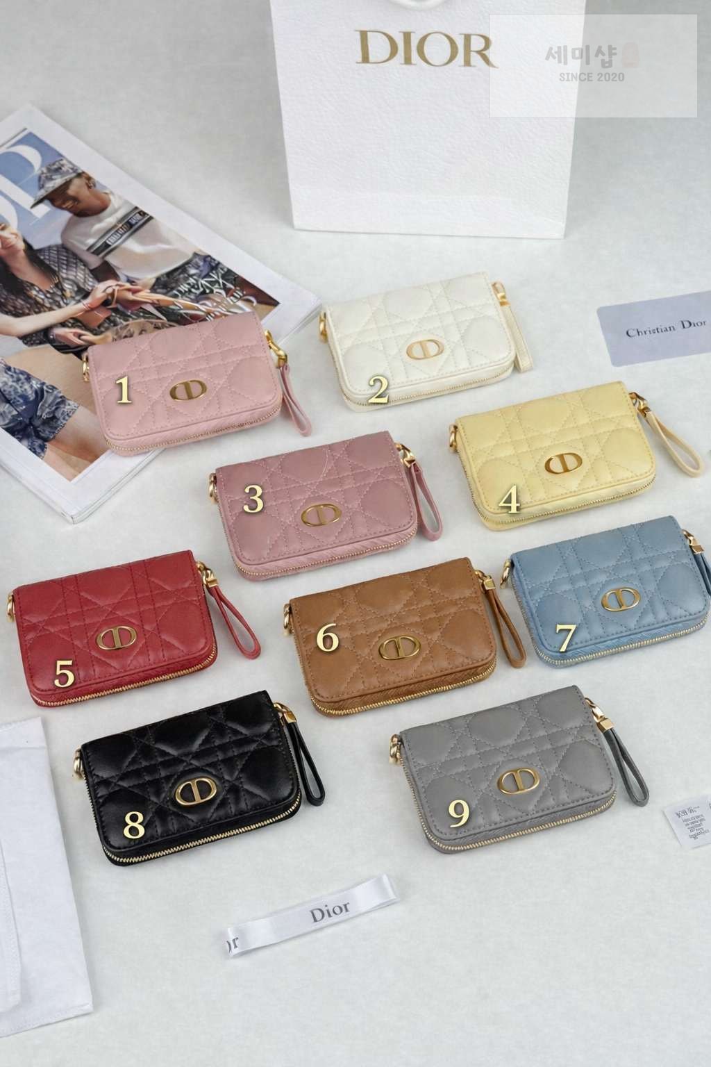 D I O R Dior Caro Zip Compact Wallet 1 지갑 2번 이미지