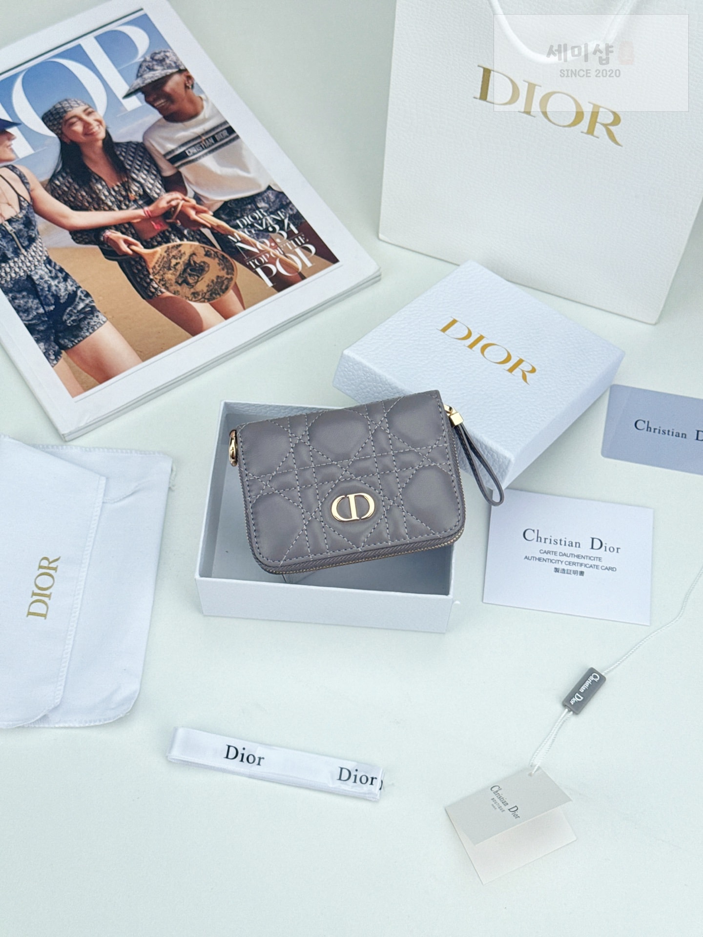 D I O R Dior Caro Zip Compact Wallet 1 지갑 10번 이미지
