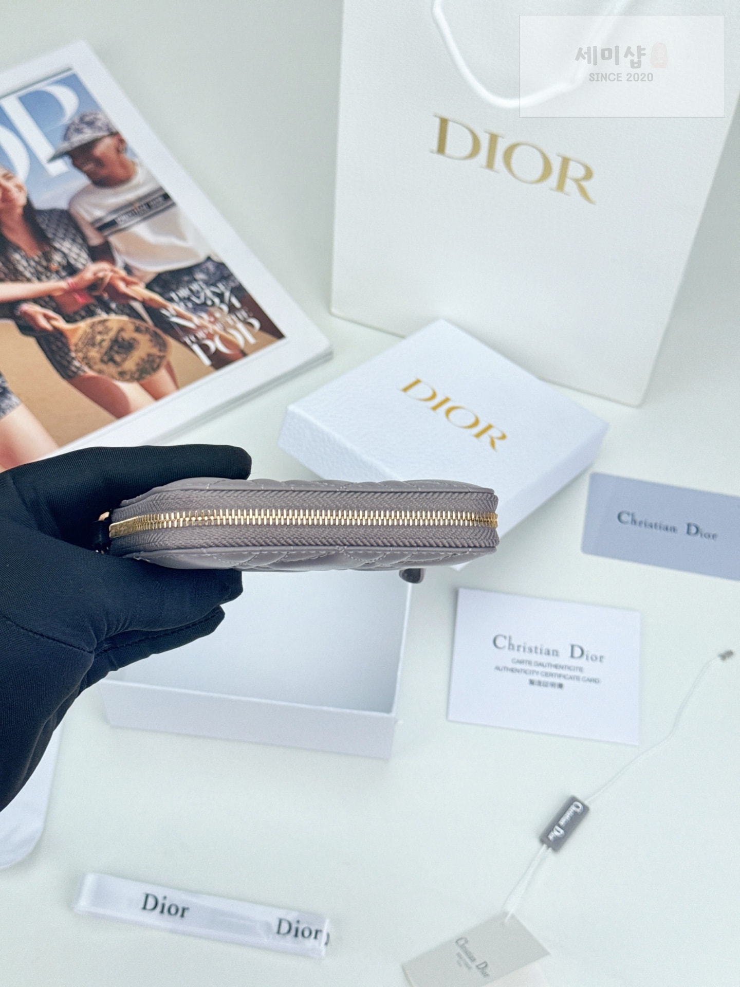 D I O R Dior Caro Zip Compact Wallet 1 지갑 14번 이미지