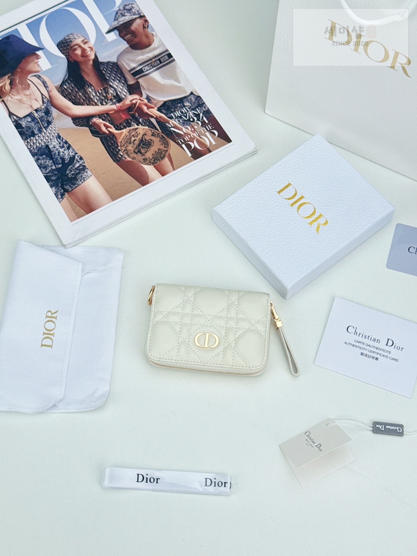 D I O R Dior Caro Zip Compact Wallet 1 지갑 17번 이미지