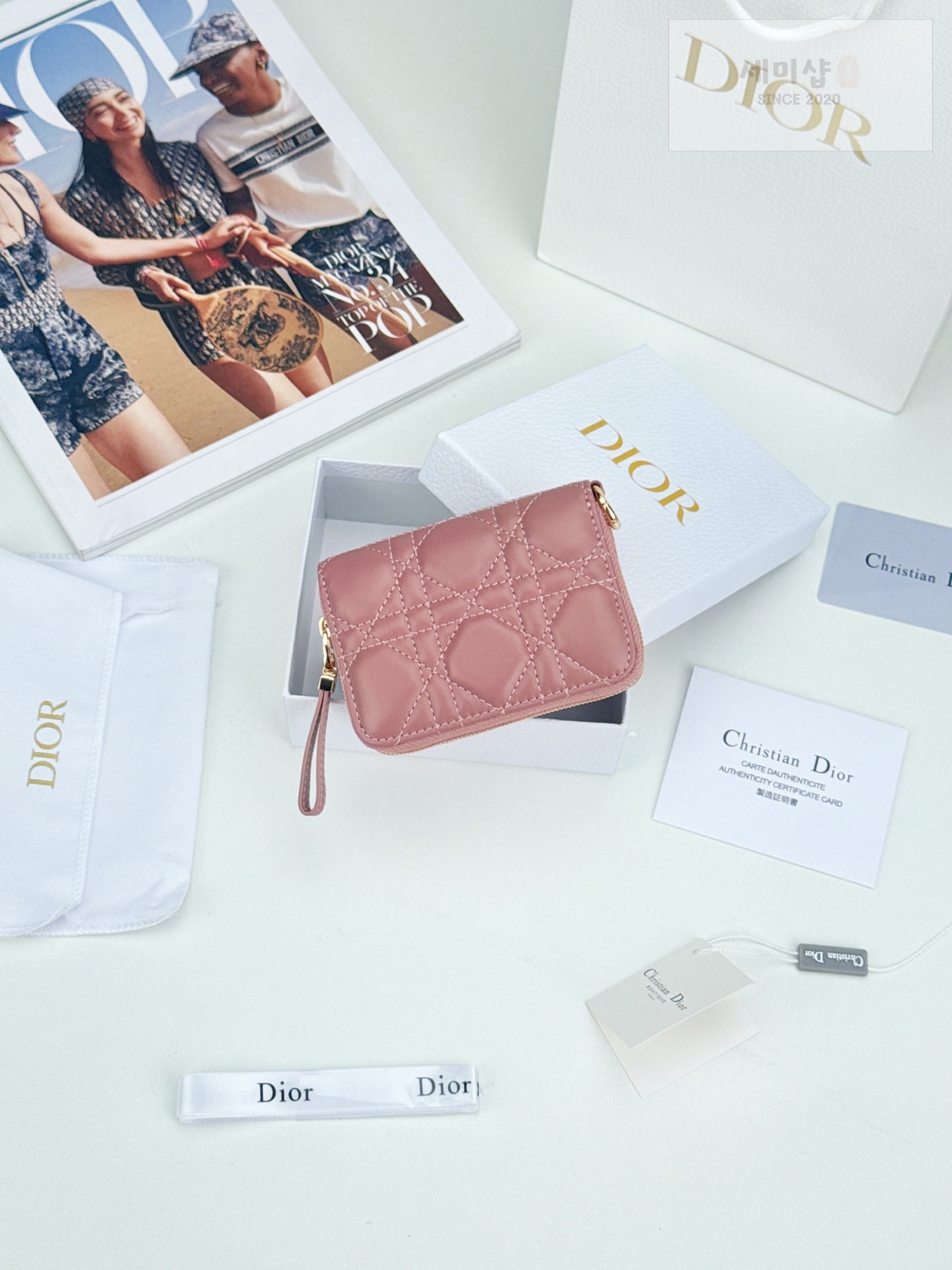 D I O R Dior Caro Zip Compact Wallet 1 지갑 25번 이미지