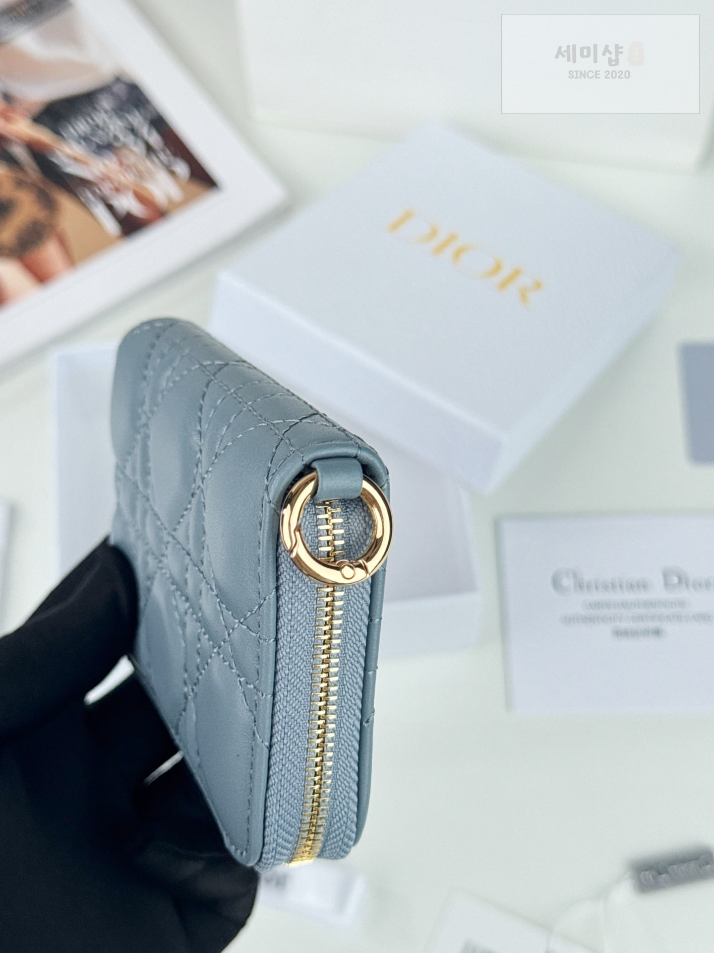 D I O R Dior Caro Zip Compact Wallet 1 지갑 33번 이미지