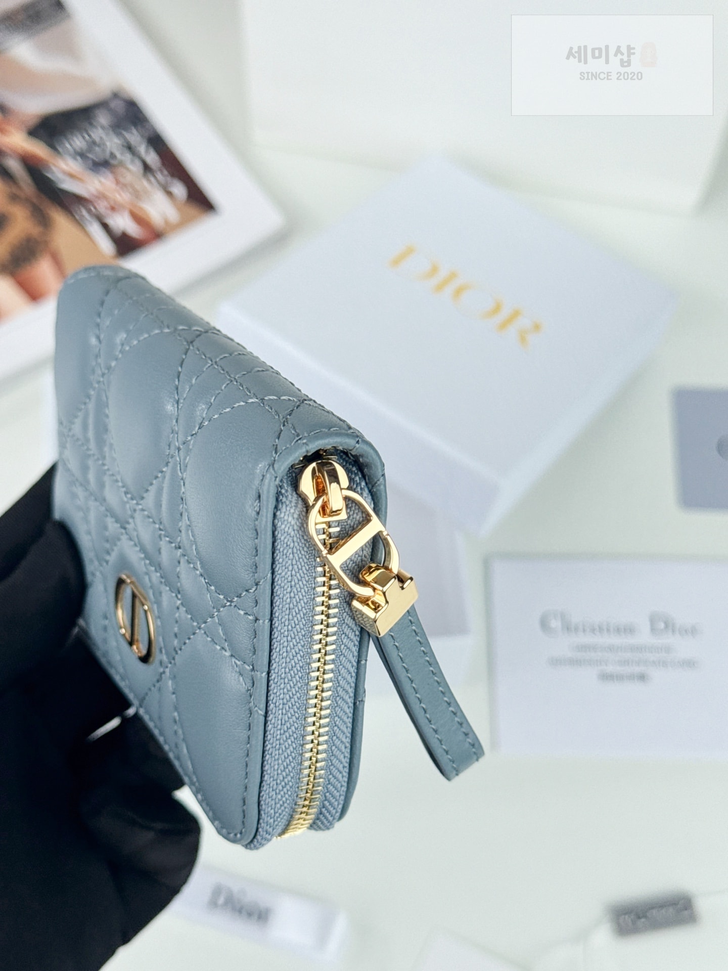 D I O R Dior Caro Zip Compact Wallet 1 지갑 34번 이미지