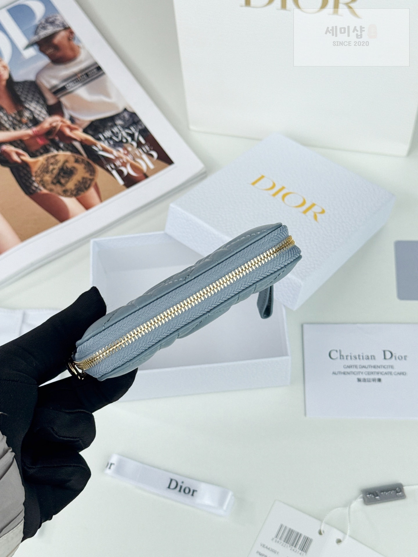 D I O R Dior Caro Zip Compact Wallet 1 지갑 35번 이미지