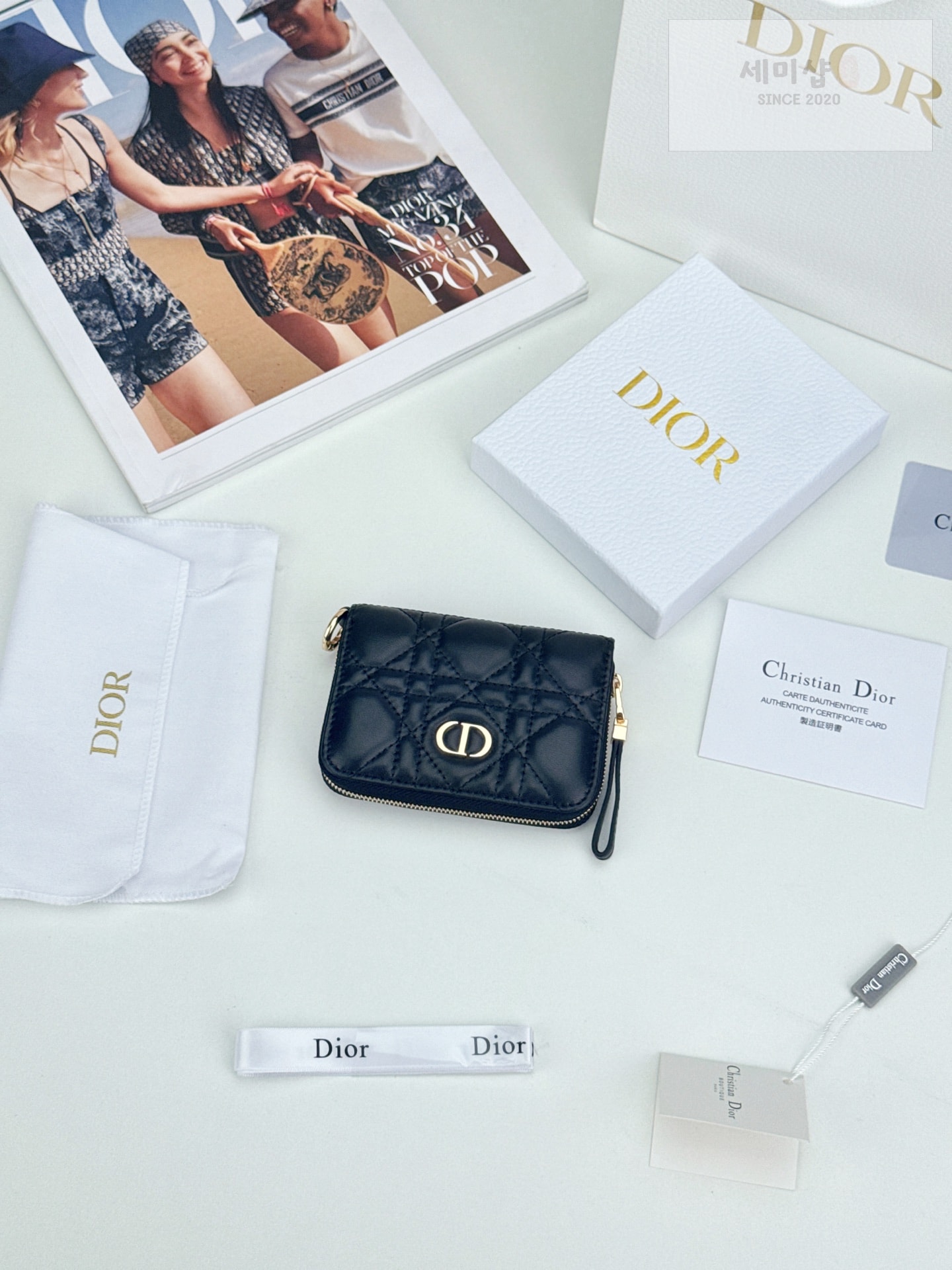 D I O R Dior Caro Zip Compact Wallet 1 지갑 38번 이미지