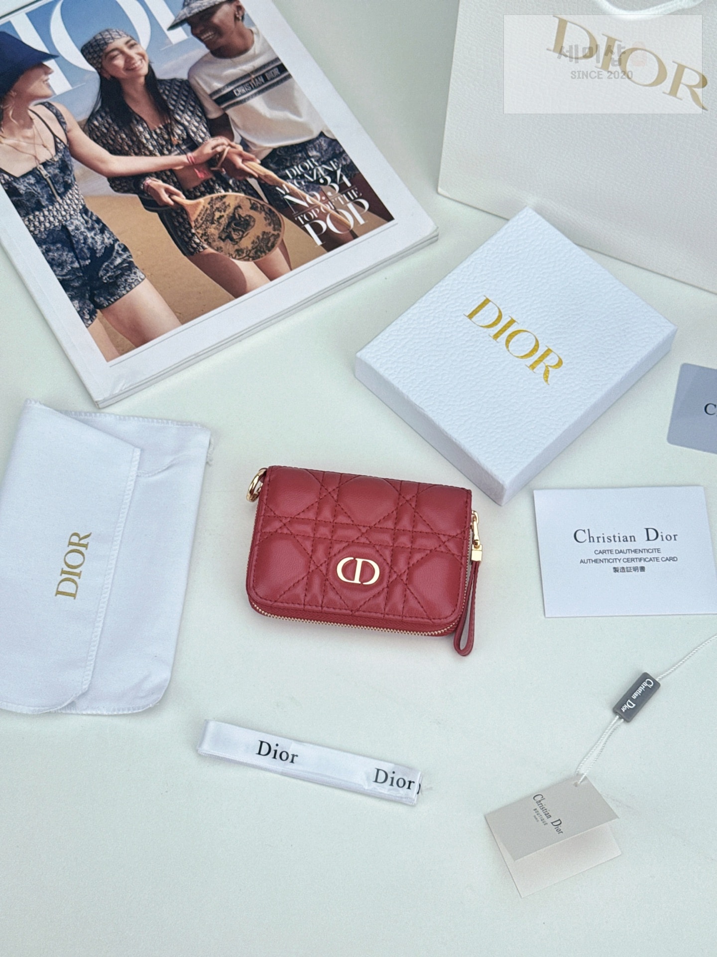 D I O R Dior Caro Zip Compact Wallet 1 지갑 45번 이미지