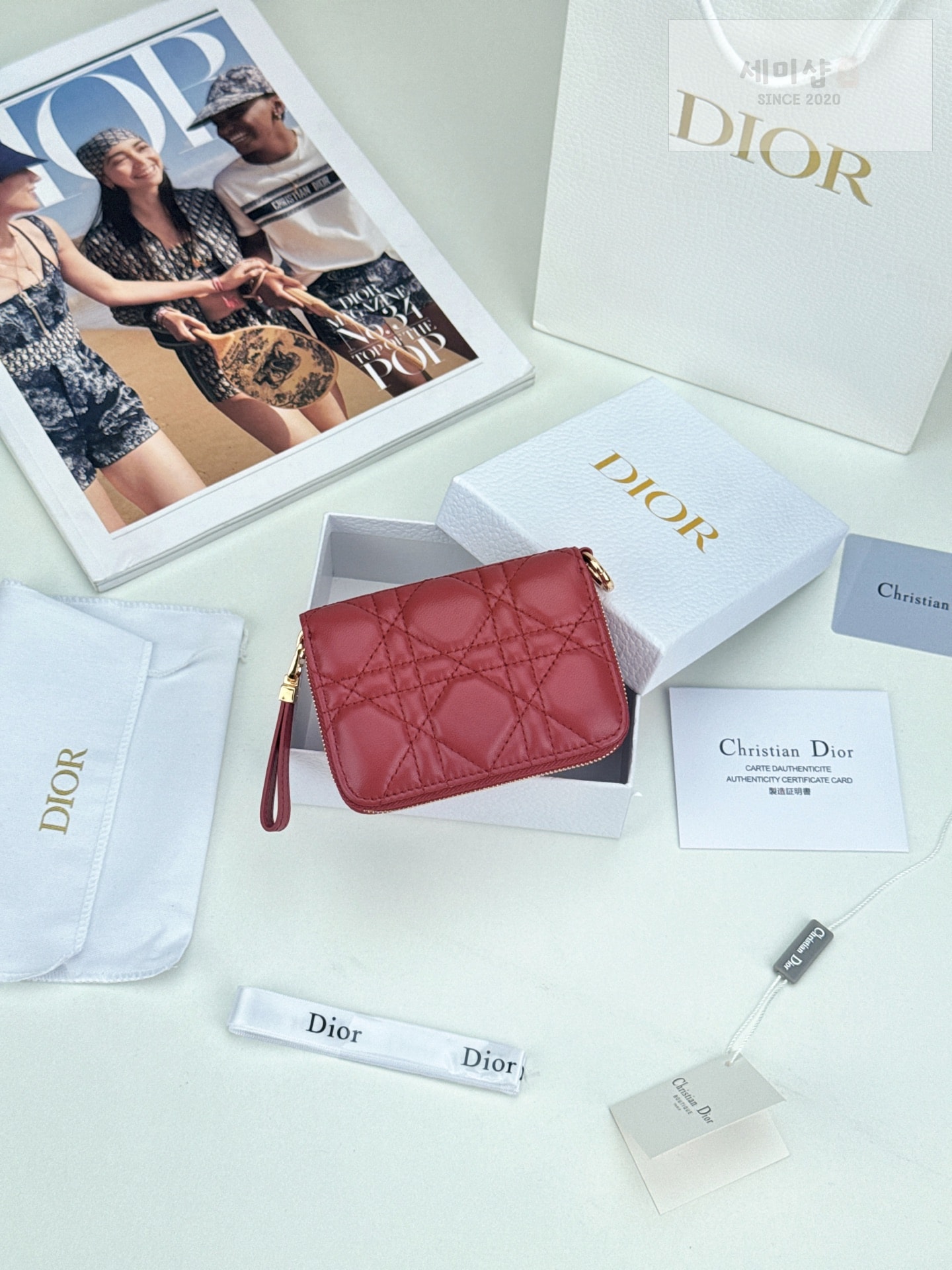 D I O R Dior Caro Zip Compact Wallet 1 지갑 46번 이미지