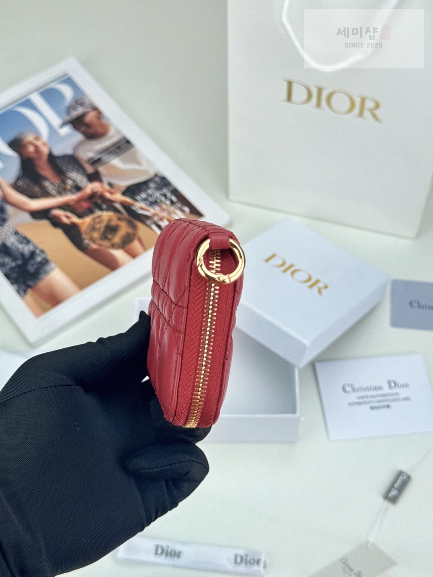 D I O R Dior Caro Zip Compact Wallet 1 지갑 47번 이미지