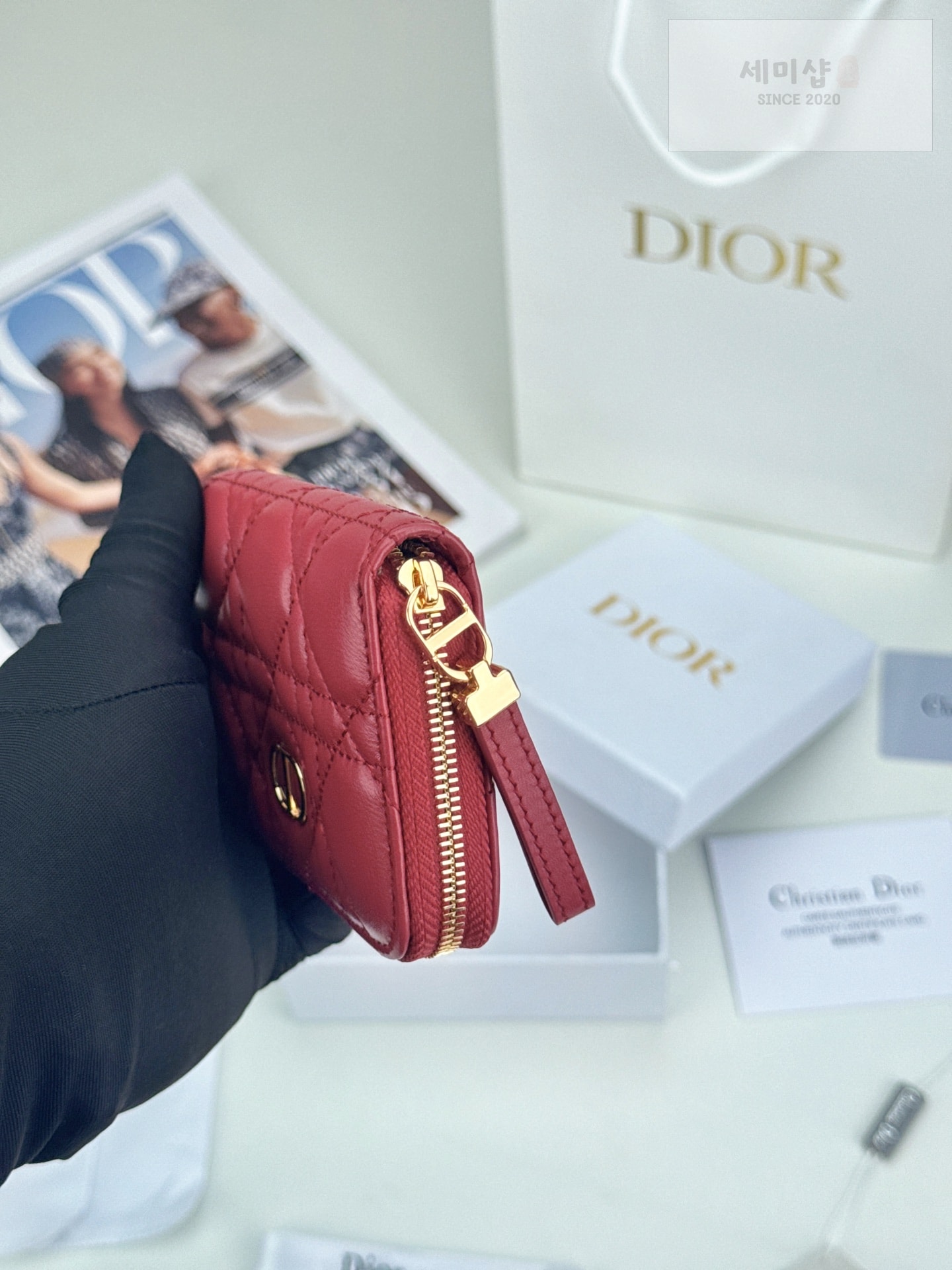 D I O R Dior Caro Zip Compact Wallet 1 지갑 48번 이미지